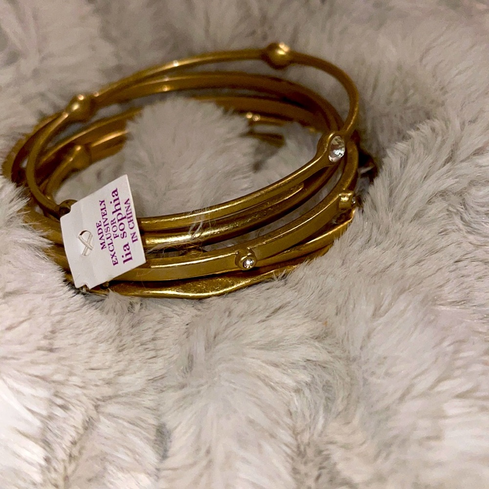 Lia Sophia bangle bracelets.